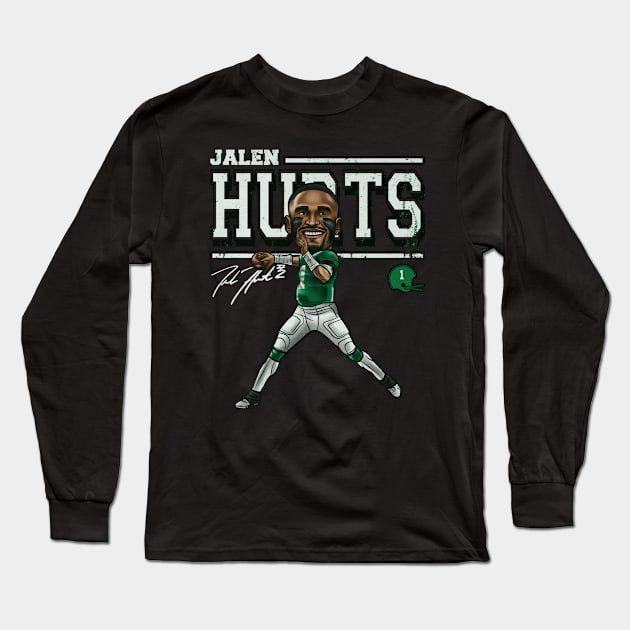 Jalen Hurts Philadelphia Cartoon Long Sleeve T-Shirt by Buya_Hamkac